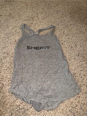 SHEFIT Women's Gray Racerback Tank Top
